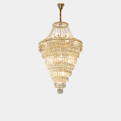 WOMO Oversized Gold Crystal Chandelier-WM2379