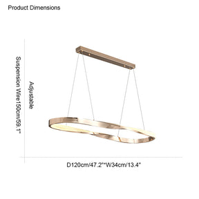 WOMO Möbius Circular LED Chandelier-WM2128