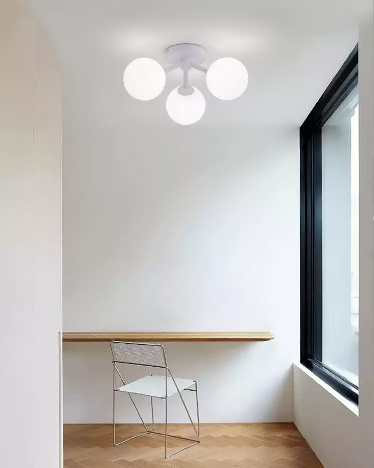 WOMO Globe Semi Flush Mount Ceiling Light-WM1212