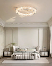 WOMO Crystal Circle Semi Flush Mount Ceiling Light-WM1213