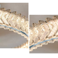 WOMO Crystal Circle Semi Flush Mount Ceiling Light-WM1213