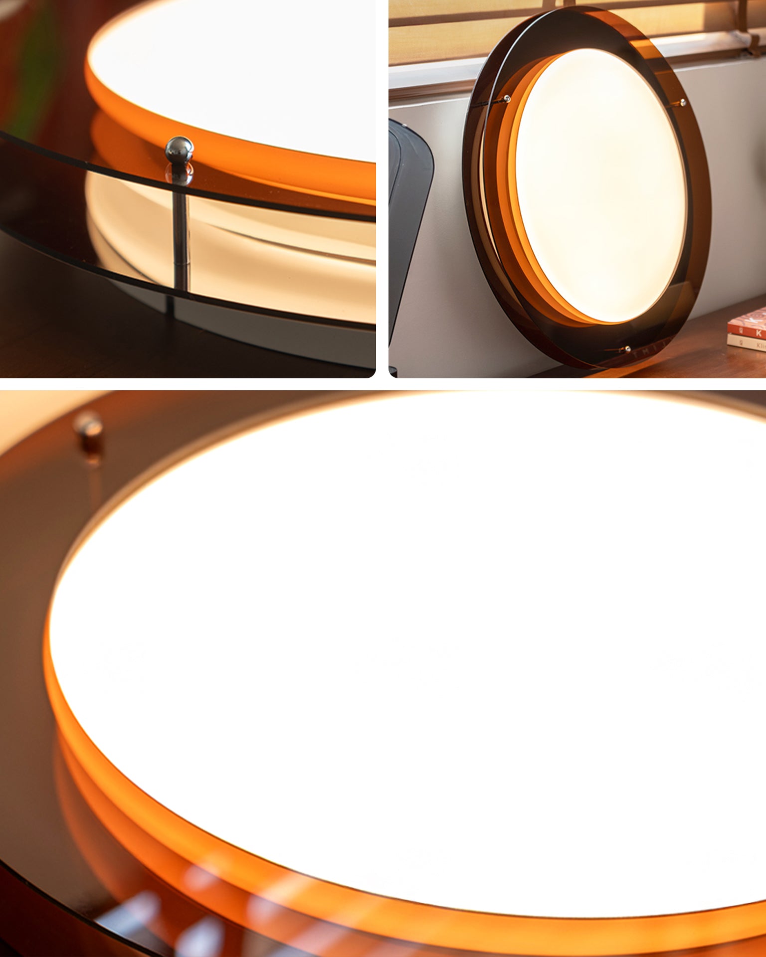 WOMO Bauhaus Round Flat Ceiling Light-WM1214