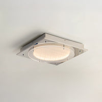 WOMO Walnut/Chrome Square Ceiling Light-WM1218