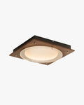WOMO Walnut/Chrome Square Ceiling Light-WM1218
