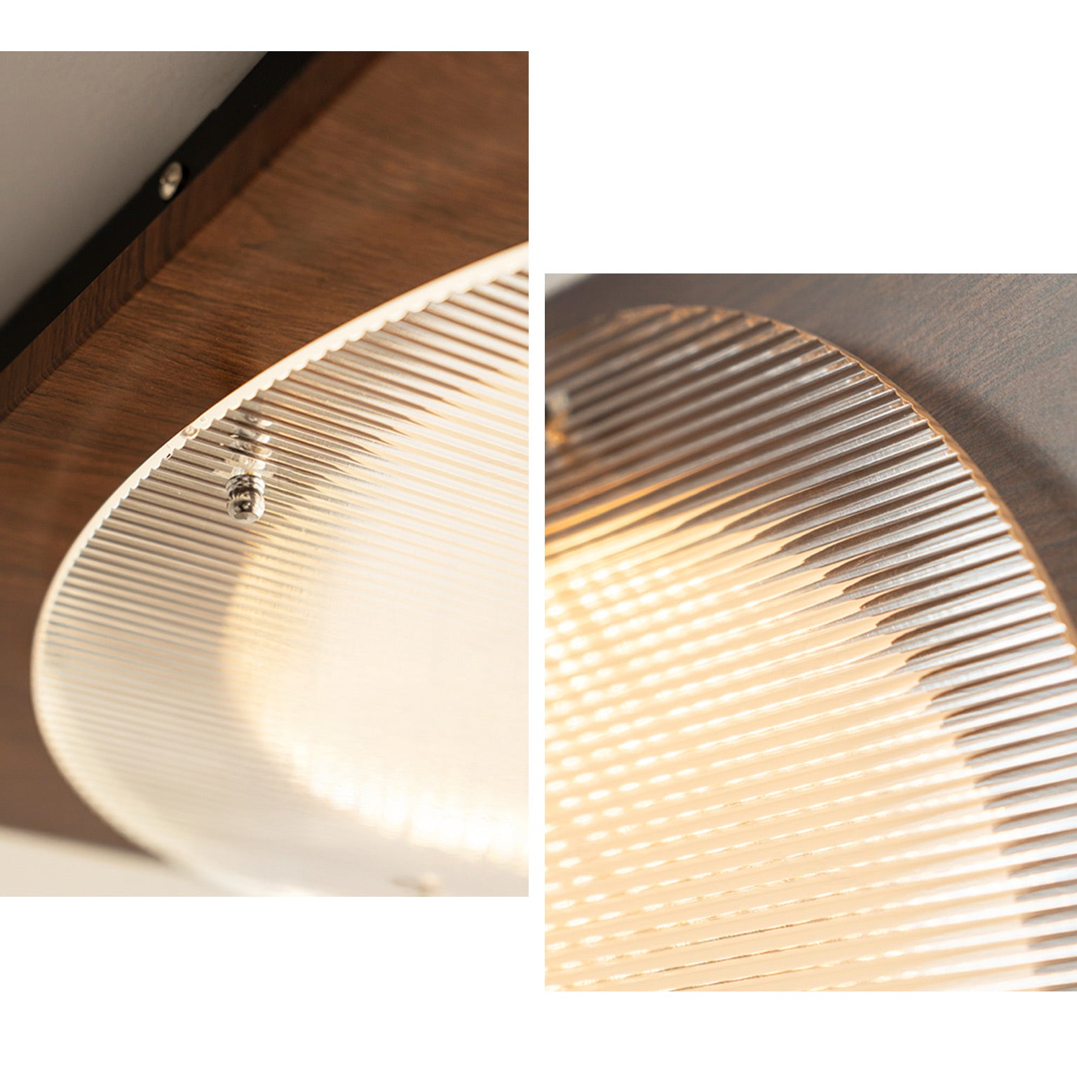 WOMO Walnut/Chrome Square Ceiling Light-WM1218