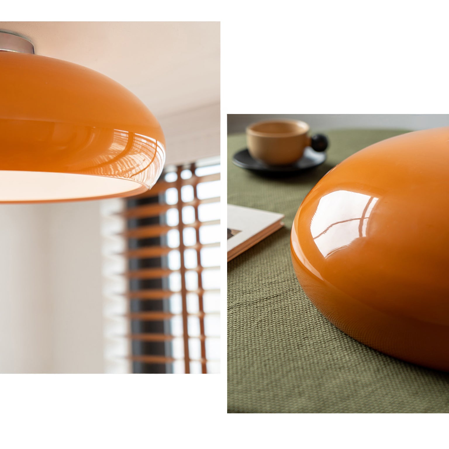 WOMO Orange Dome Ceiling Light-WM1219