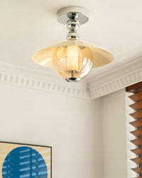 WOMO Flying Saucer Glass Ceiling Light-WM1220