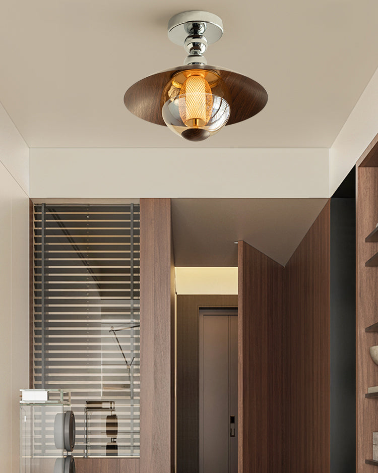 WOMO Flying Saucer Glass Ceiling Light-WM1220