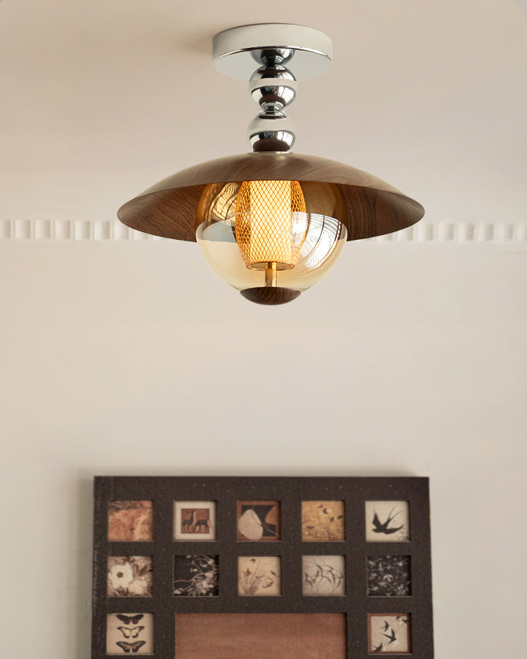 WOMO Flying Saucer Glass Ceiling Light-WM1220