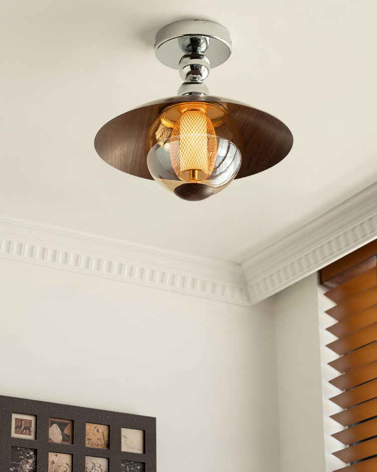 WOMO Flying Saucer Glass Ceiling Light-WM1220