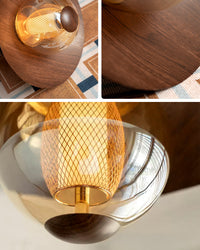 WOMO Flying Saucer Glass Ceiling Light-WM1220