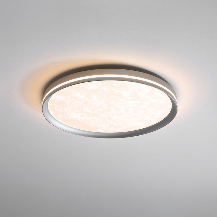 WOMO Silver Round Flush Mount Ceiling Light-WM1224