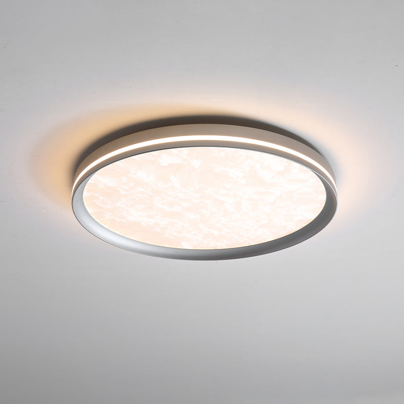 WOMO Silver Round Flush Mount Ceiling Light-WM1224