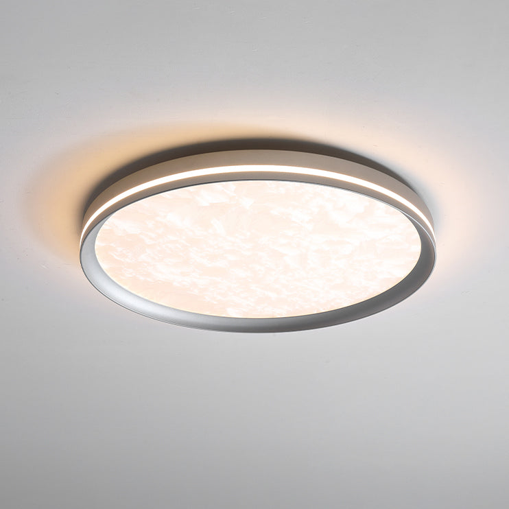 WOMO Silver Round Flush Mount Ceiling Light-WM1224