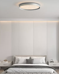 WOMO Silver Round Flush Mount Ceiling Light-WM1224