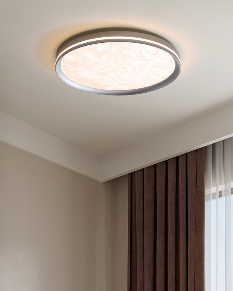 WOMO Silver Round Flush Mount Ceiling Light-WM1224