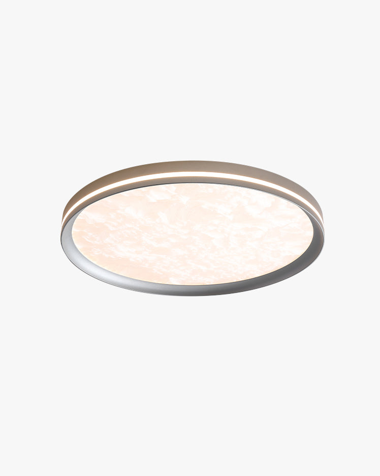 WOMO Silver Round Flush Mount Ceiling Light-WM1224