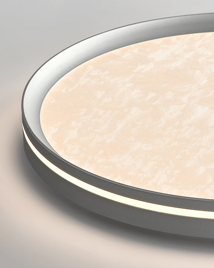 WOMO Silver Round Flush Mount Ceiling Light-WM1224