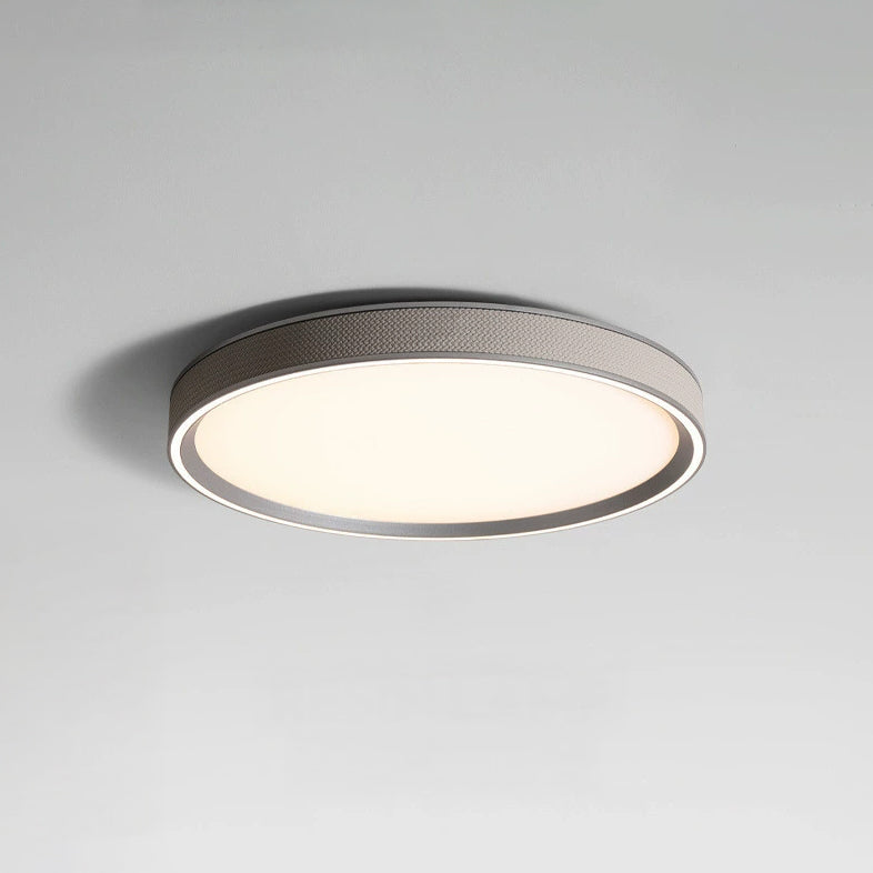 WOMO Leather Round Flat Ceiling Light-WM1225