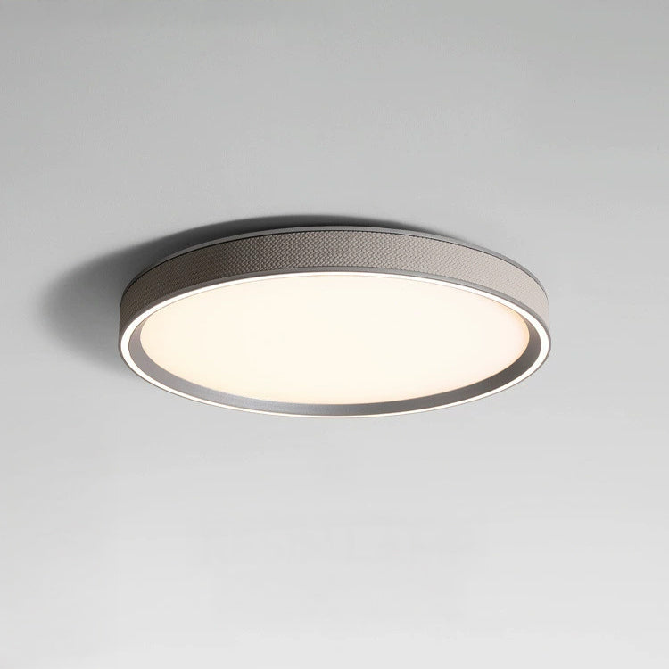 WOMO Leather Round Flat Ceiling Light-WM1225