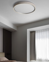 WOMO Leather Round Flat Ceiling Light-WM1225