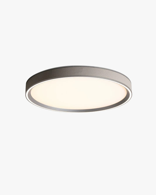 WOMO Leather Round Flat Ceiling Light-WM1225