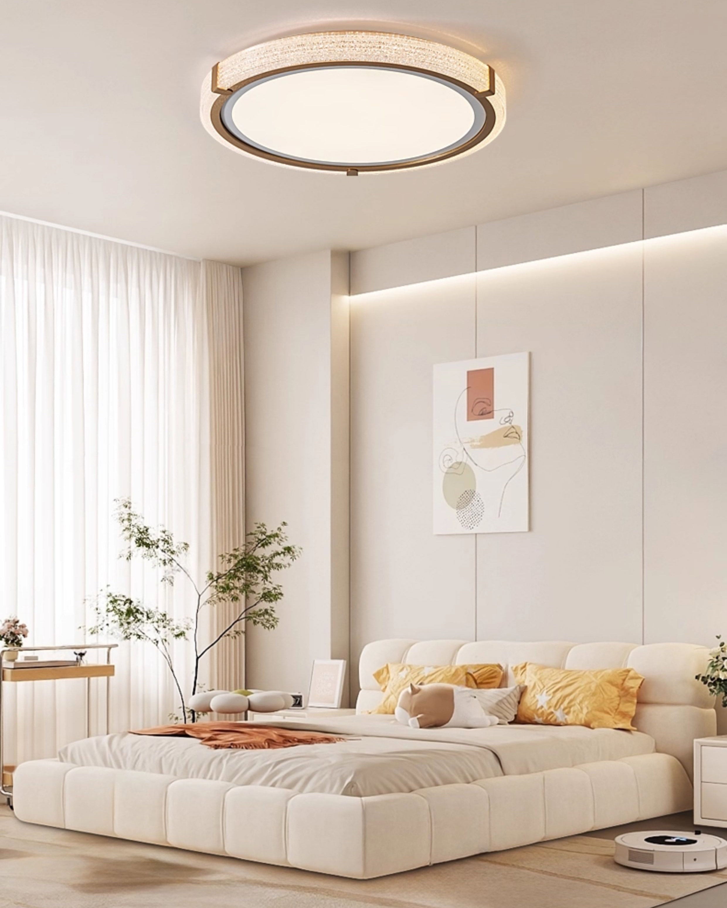 WOMO Acrylic Round Flush Mount Ceiling Light-WM1228