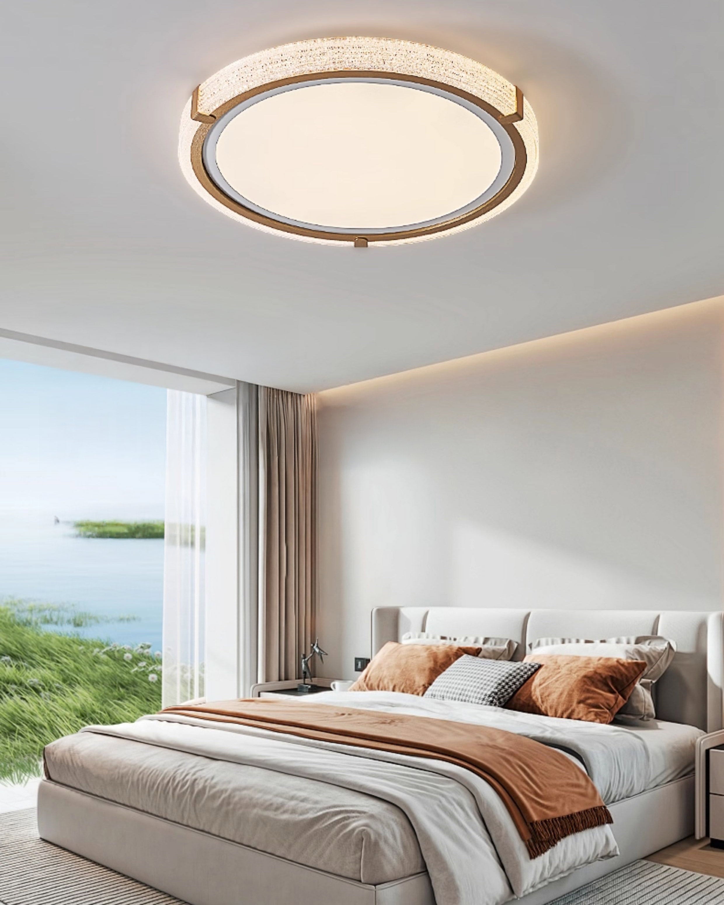 WOMO Acrylic Round Flush Mount Ceiling Light-WM1228