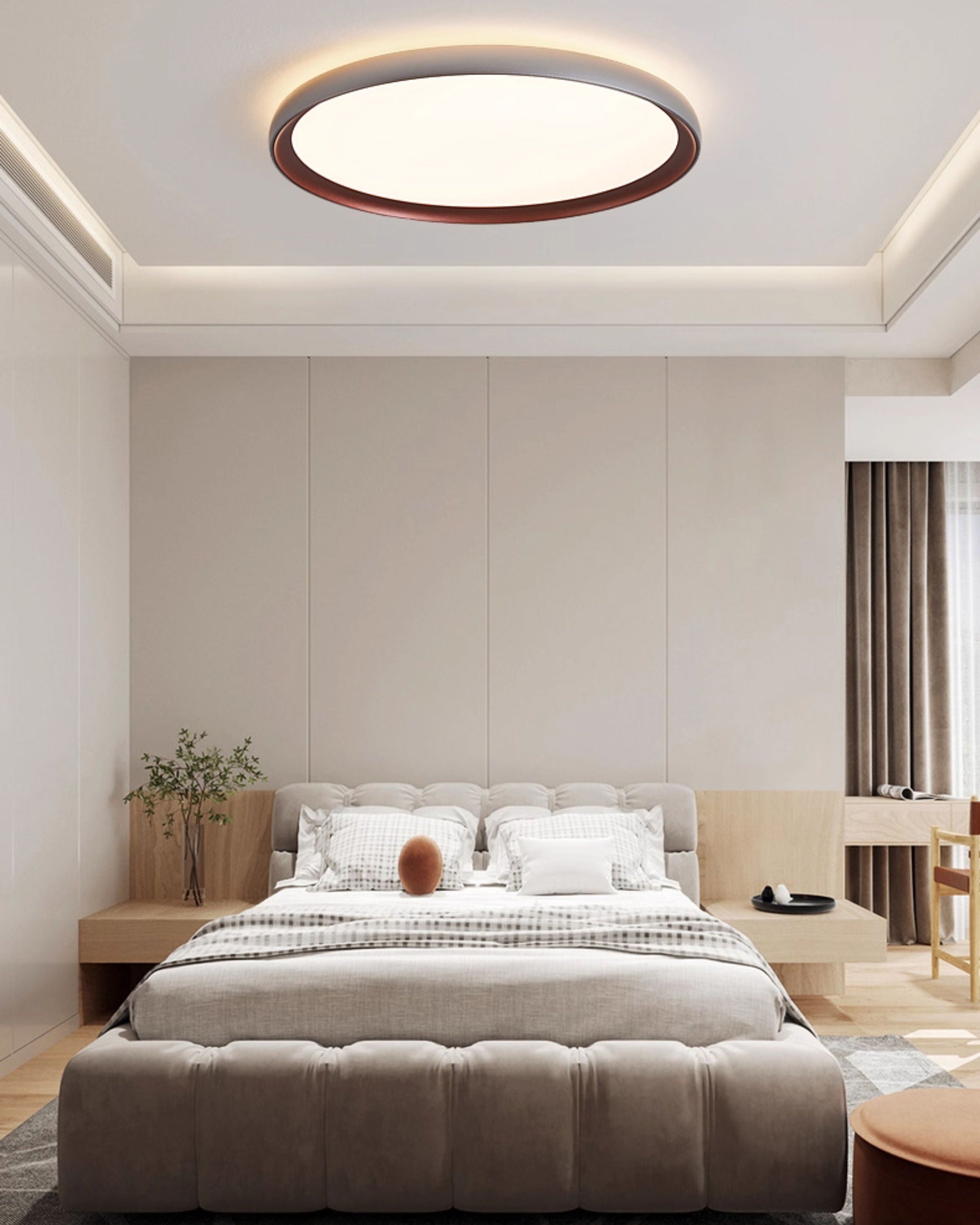 WOMO Round Flat Flush Mount Ceiling Light-WM1229
