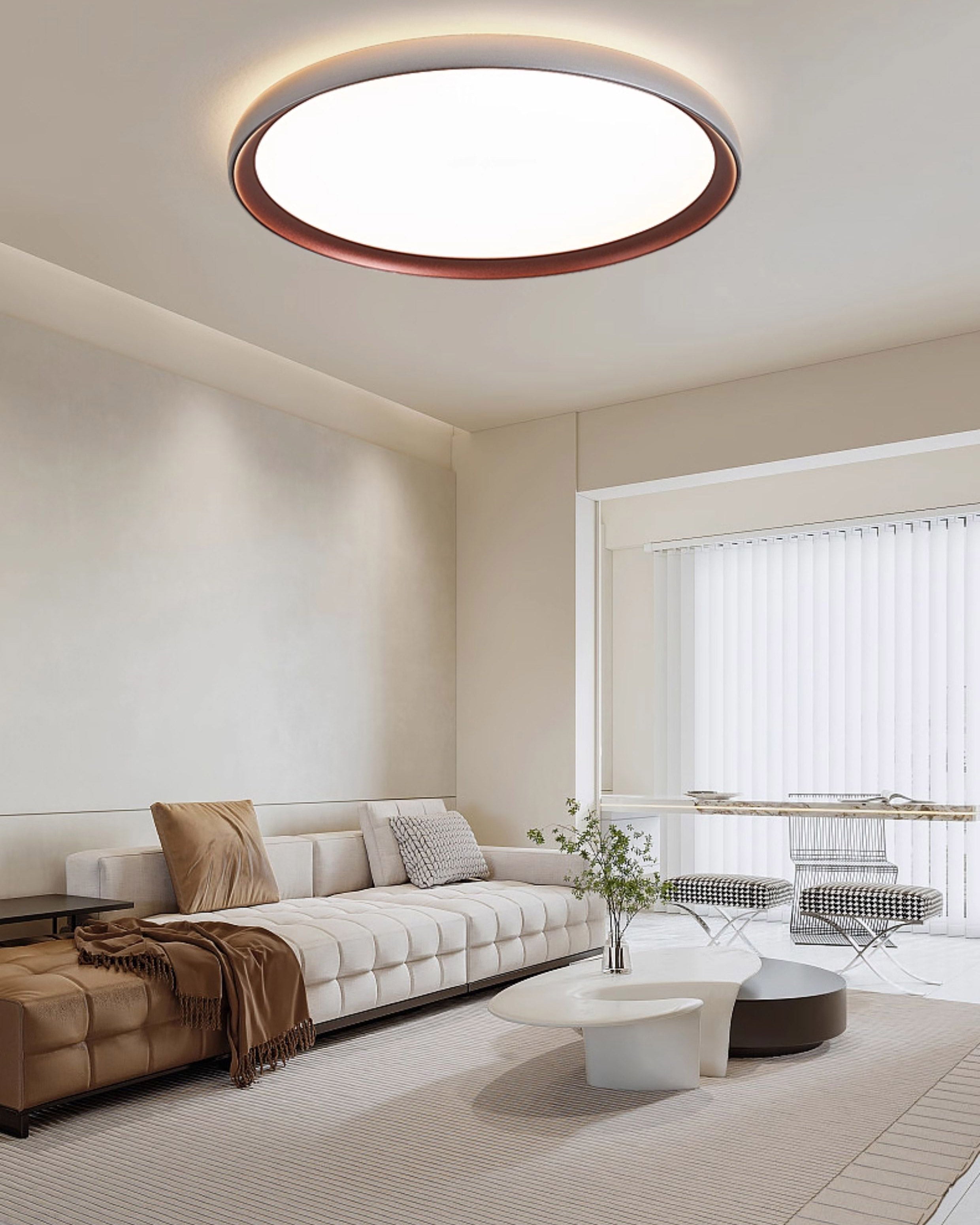 WOMO Round Flat Flush Mount Ceiling Light-WM1229