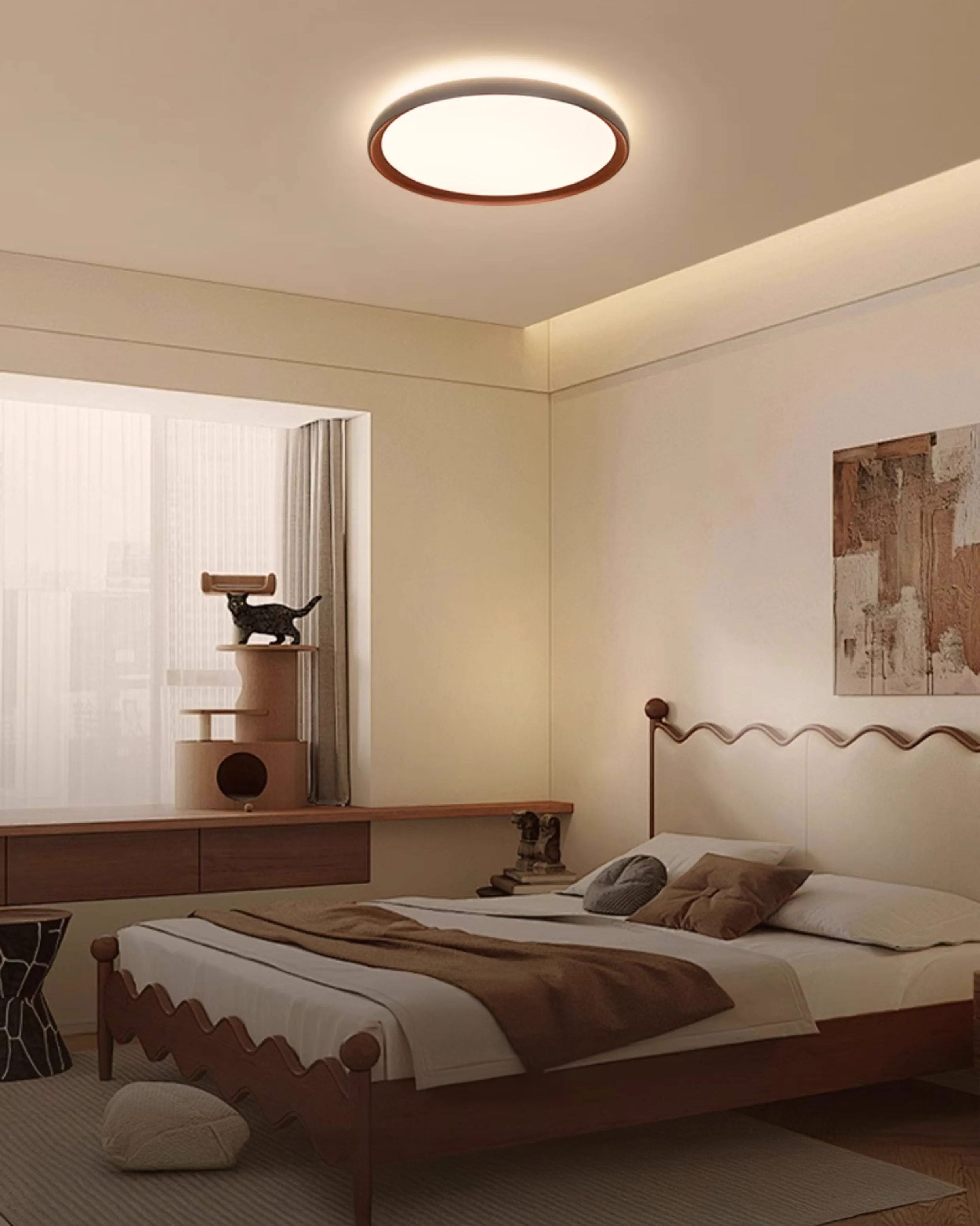 WOMO Round Flat Flush Mount Ceiling Light-WM1229
