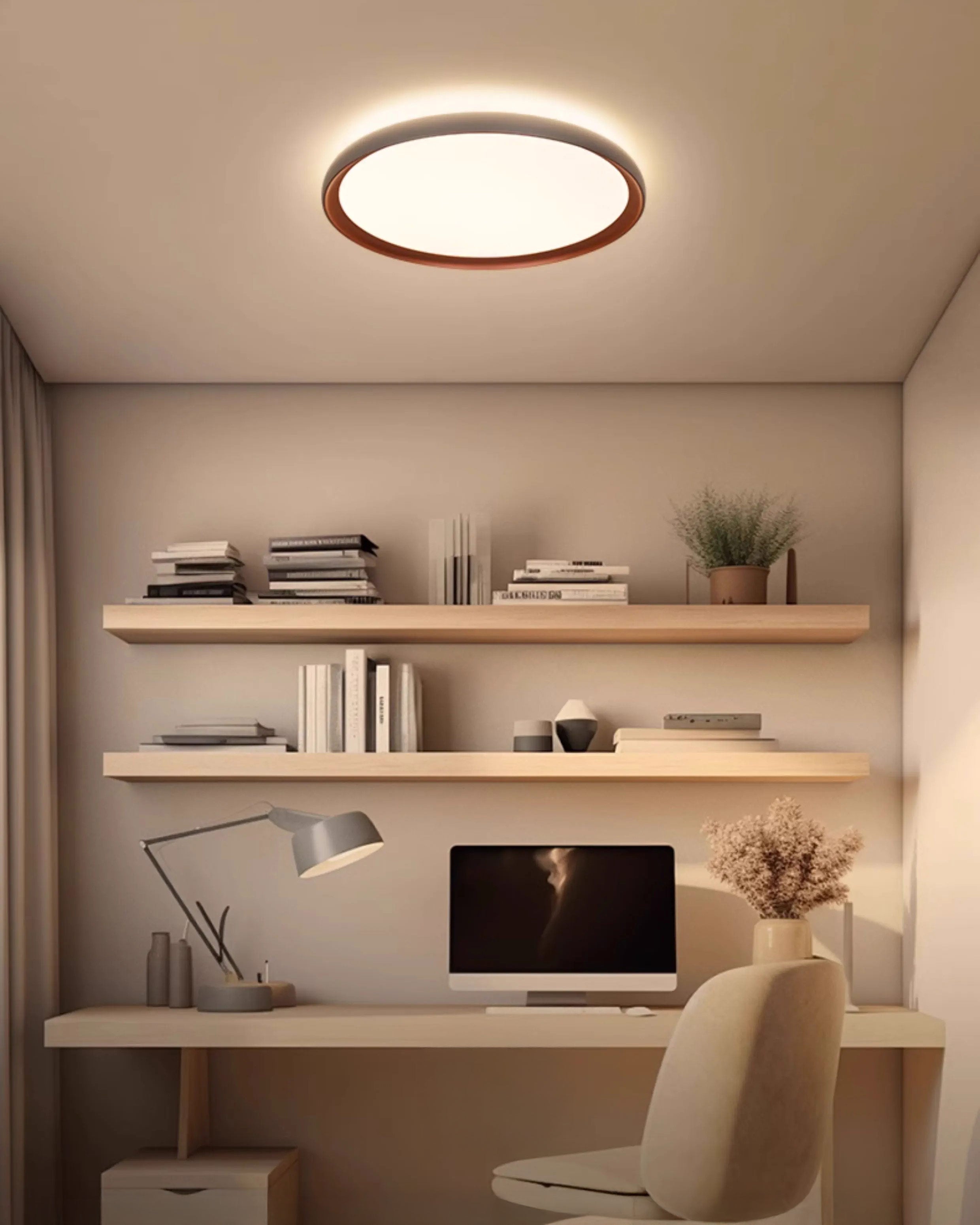 WOMO Round Flat Flush Mount Ceiling Light-WM1229