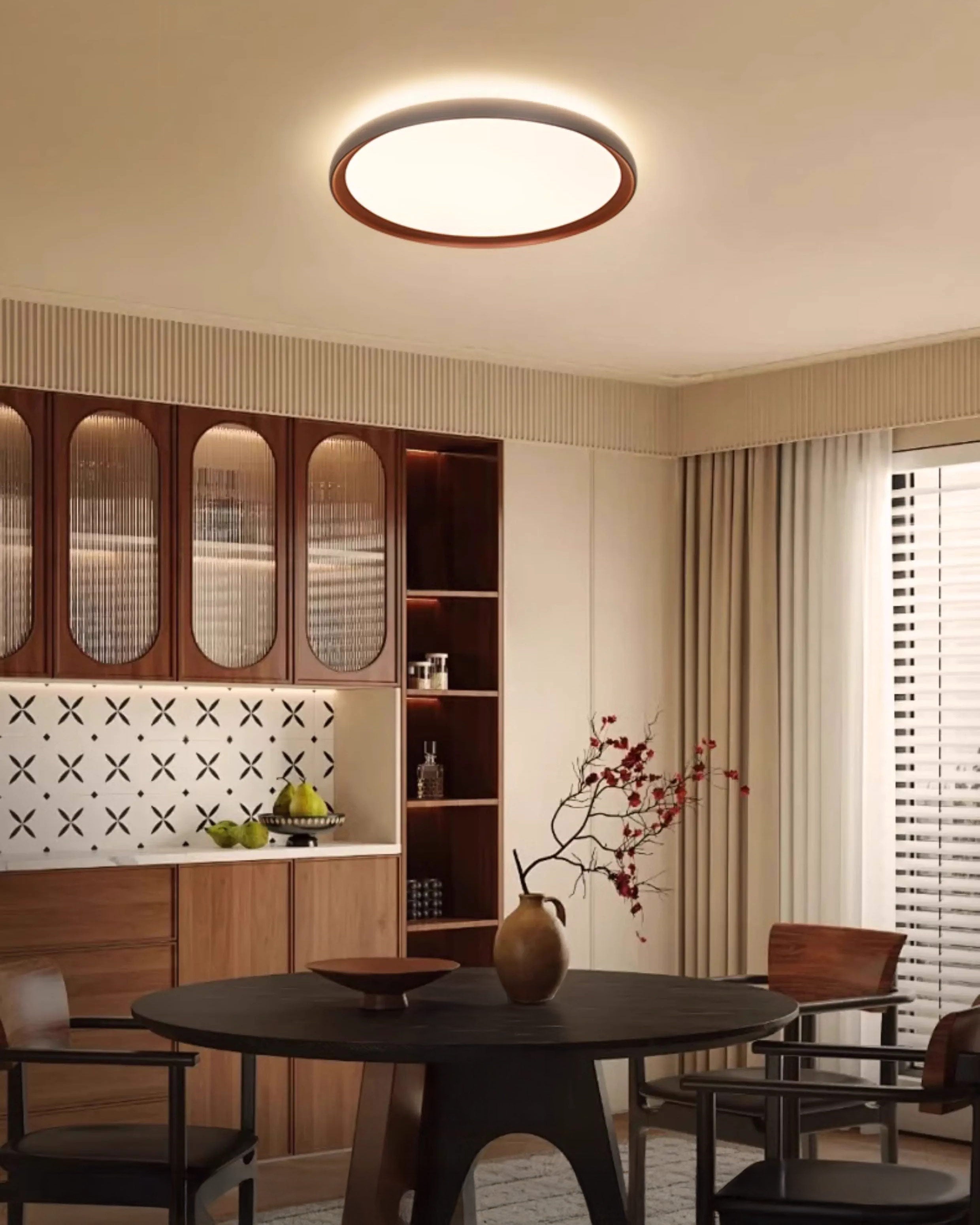 WOMO Round Flat Flush Mount Ceiling Light-WM1229