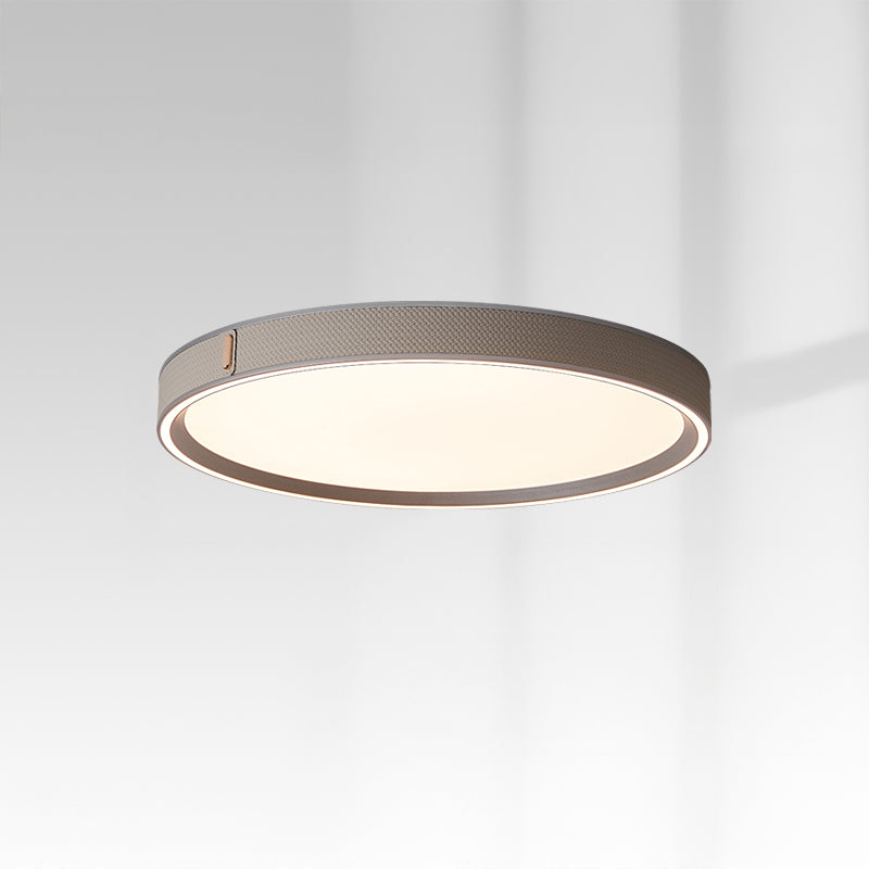 WOMO Grey Round Leather Ceiling Light-WM1231