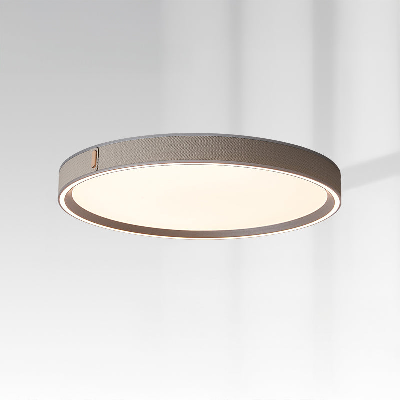 WOMO Grey Round Leather Ceiling Light-WM1231