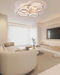 WOMO Circular LED Semi Flush Mount Ceiling Light-WM1233