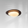 WOMO Oval Walnut Flush Mount Ceiling Light-WM1235 thumbnail