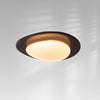 WOMO Oval Walnut Flush Mount Ceiling Light-WM1235 thumbnail