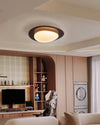 WOMO Oval Walnut Flush Mount Ceiling Light-WM1235 thumbnail