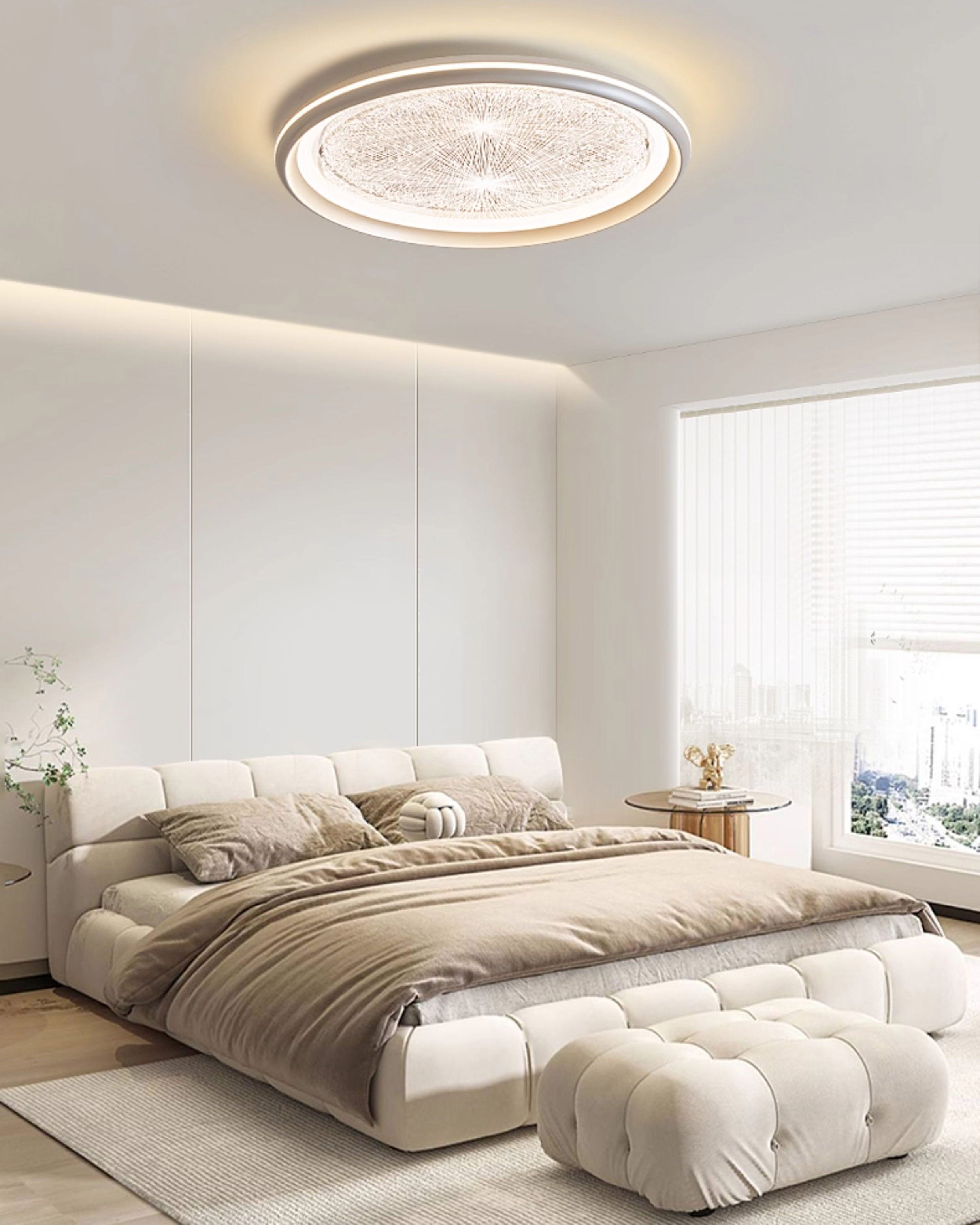 WOMO Low Profile Round Flush Mount Ceiling Light-WM1237
