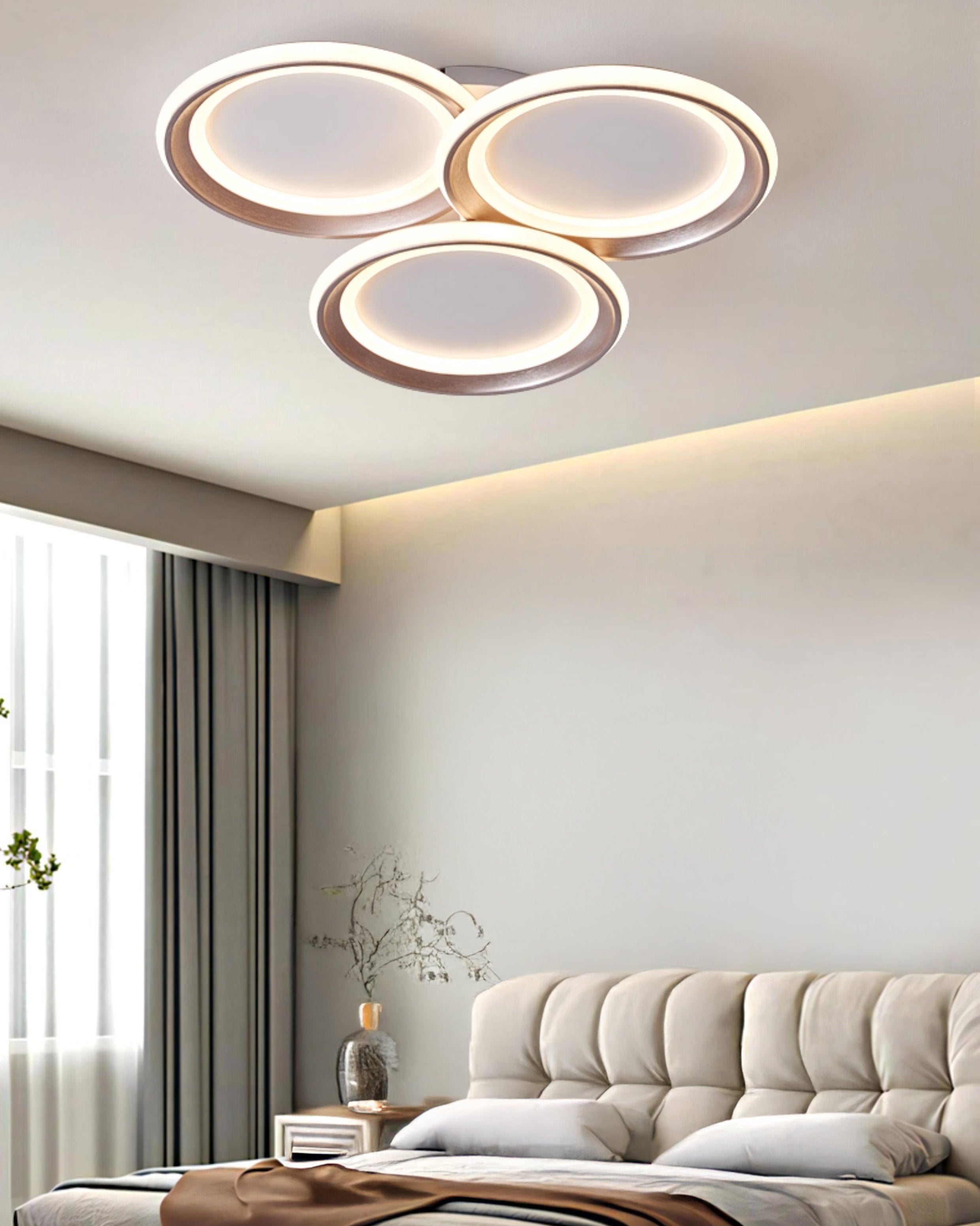 WOMO Circular LED Semi Flush Mount Ceiling Light-WM1238