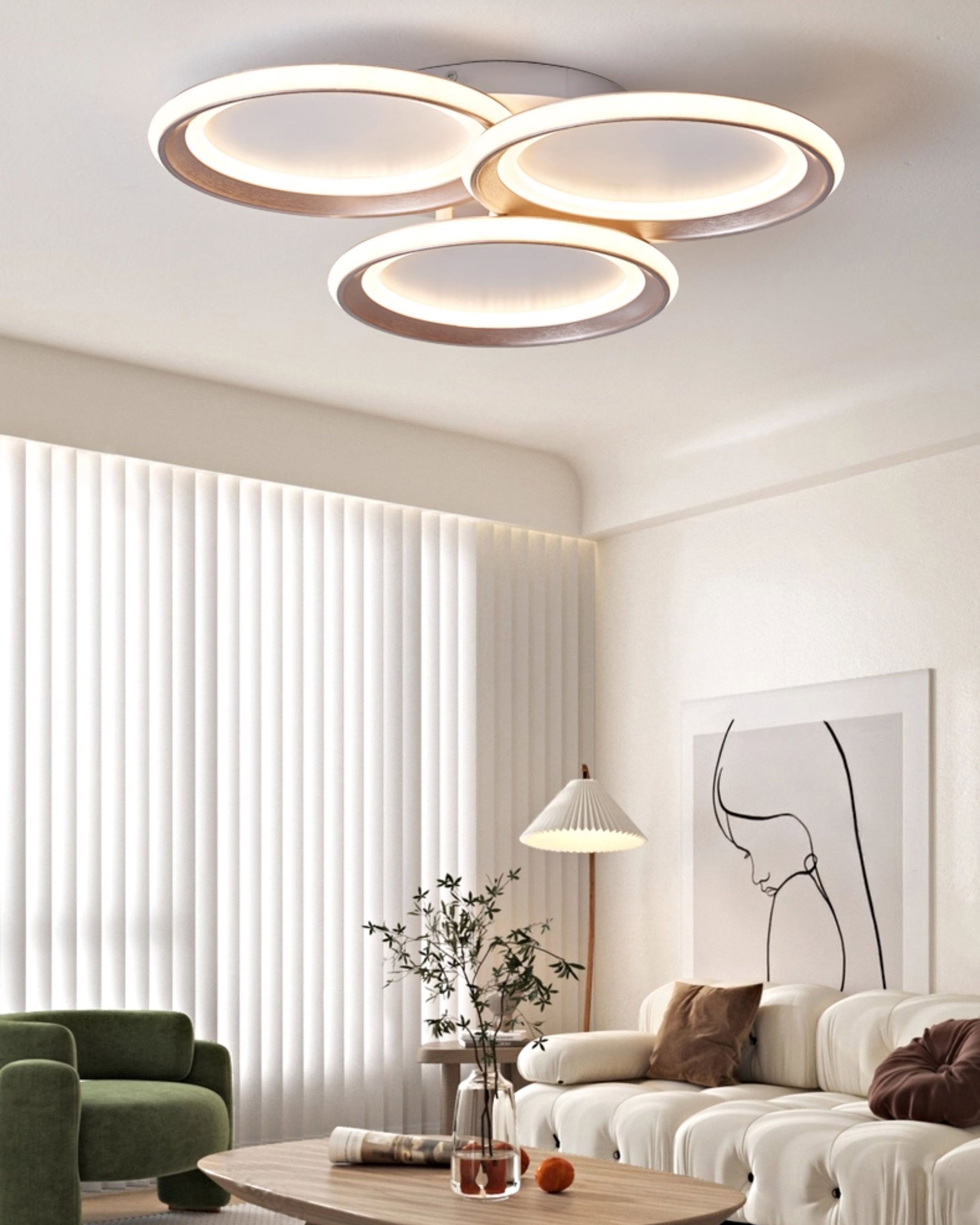 WOMO Circular LED Semi Flush Mount Ceiling Light-WM1238