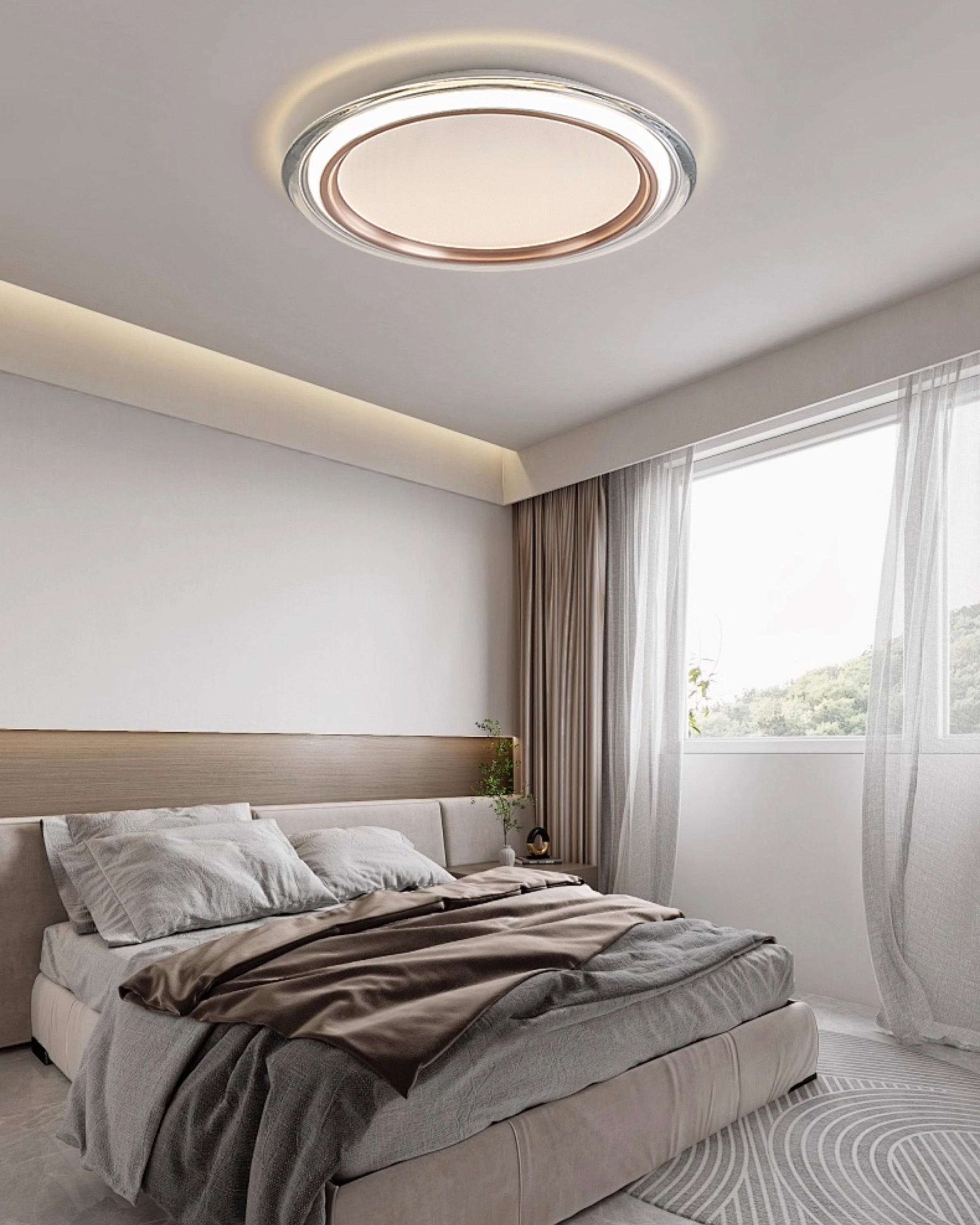 WOMO Round Flat Flush Mount Ceiling Light-WM1239