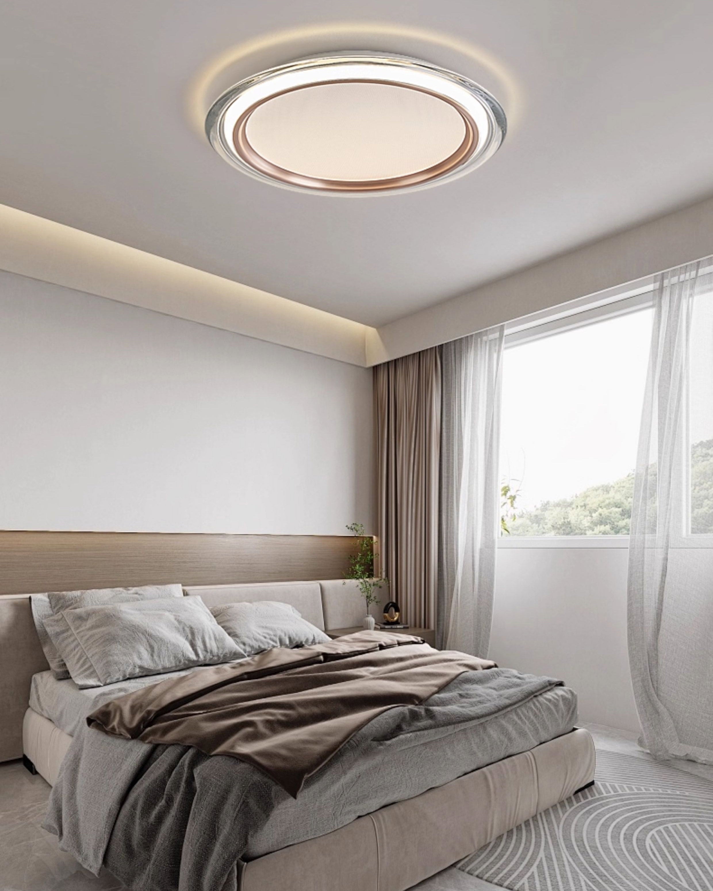 WOMO Round Flat Flush Mount Ceiling Light-WM1239
