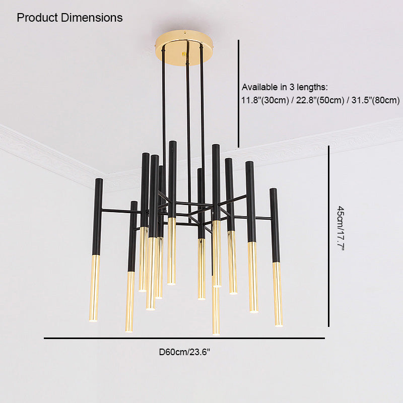 WOMO Tube Metal Chandelier-WM2083