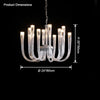 WOMO Candelabra Glass Chandelier-WM2356 thumbnail