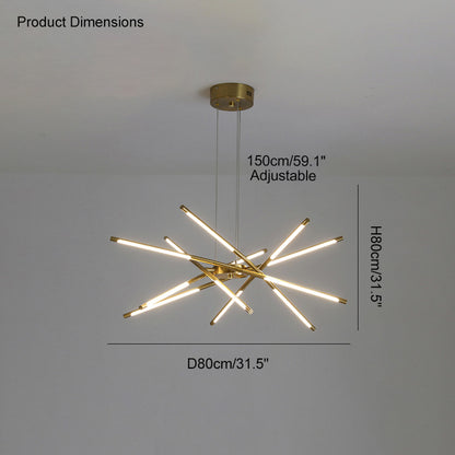 WOMO Light Rods LED Chandelier-WM2034