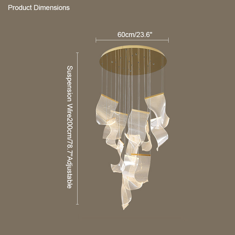 WOMO Breeze Dimmable Acrylic Chandelier-WM2158