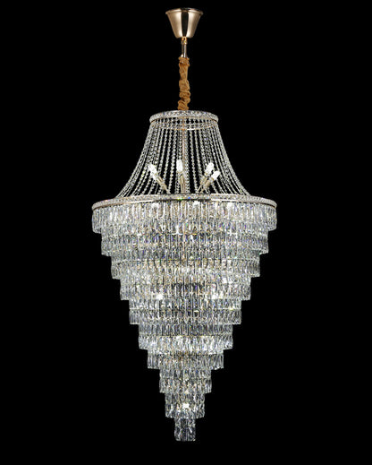 WOMO Oversized Gold Crystal Chandelier-WM2379