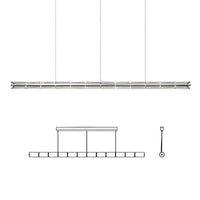 WOMO Minimalist Glass Linear Chandelier-WM3222